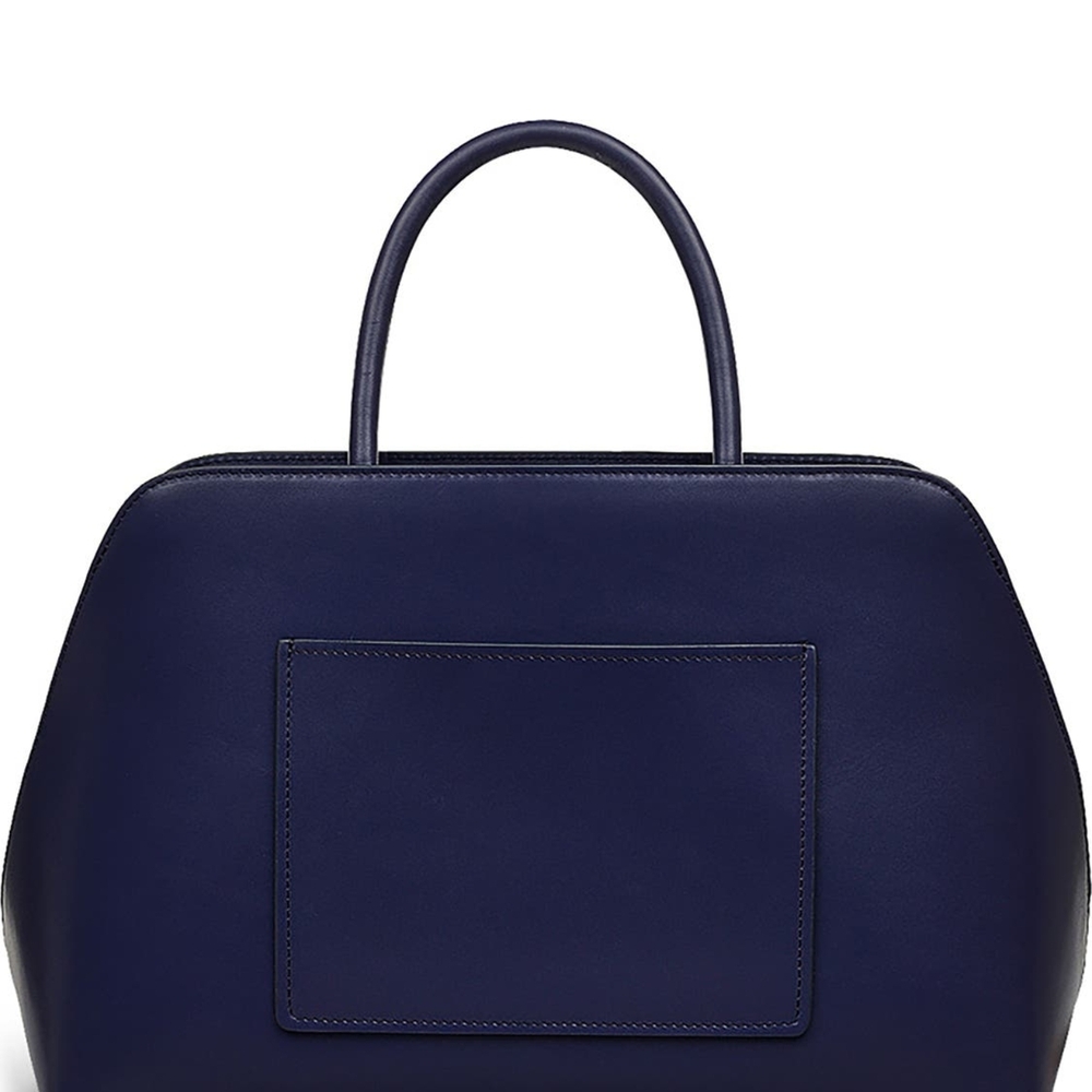 RADLEY LONDON Navy Bag Dome-Top Leather Crossbody Satchel Purse - Picture 10 of 12